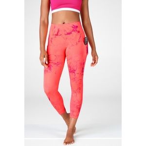 Fabletics Oasis Tie Dye High Waisted Capri Legging